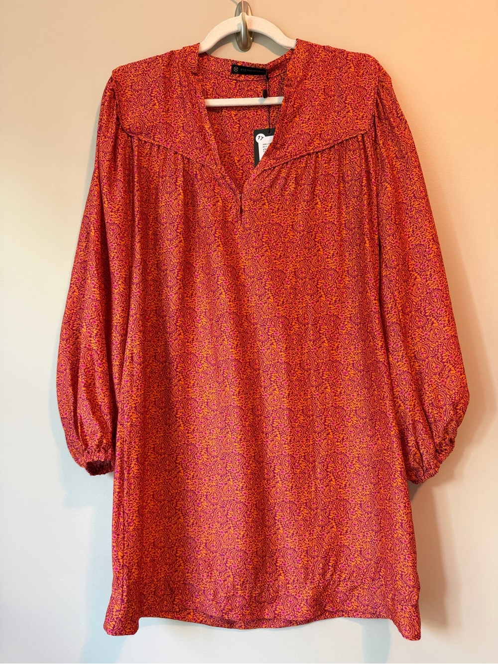 Vix Paula Hermanny “Isabelle” Multi Paisley Print Mini Dress Sz S NWT